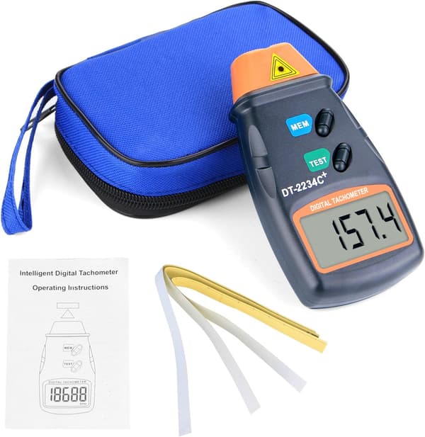 Berøringsfri digital laserfototakometer RPM-takometer