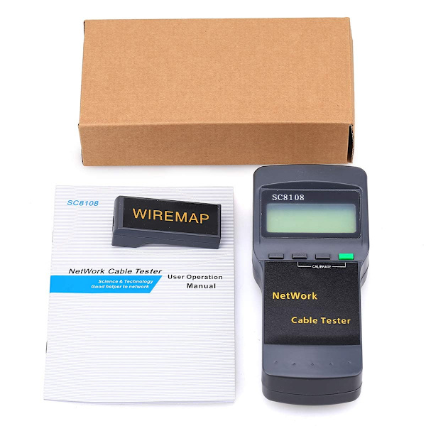 SC8108 Netværkskabel Tester CAT5 CAT6 RJ45 LAN Telefon Kabel Testværktøj med Wiremap Adapter