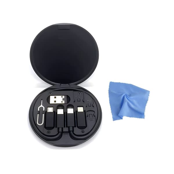 Digital opbevaringsboks Datakabel Batterioplader Sort