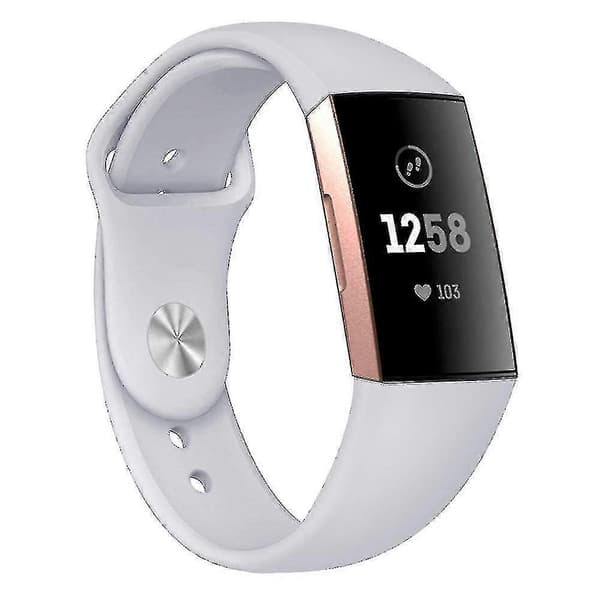 Silikonearmbånd Kompatibelt med Fitbit Charge 3 (Grå)
