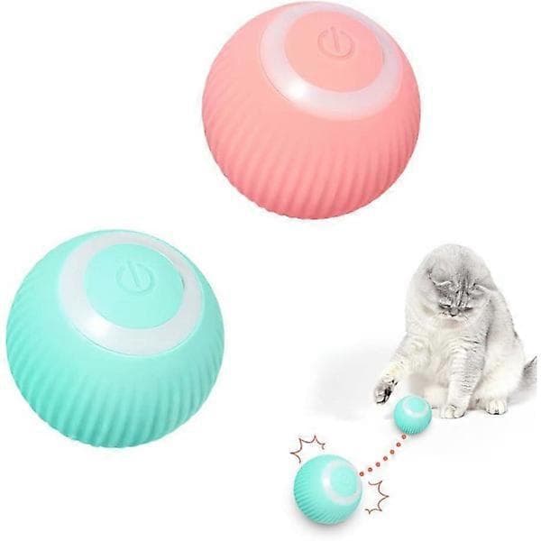 Kattleksaker - Aktiverad boll/Rörlig kattleksak Rosa boll