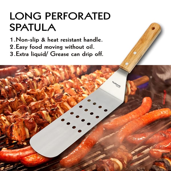 Griddle BBQ-skraber sæt – 3 stk. rustfrit stål griddle spatler