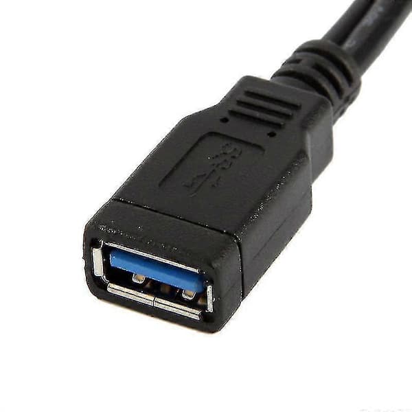 USB 3.0 OTG-kabel med strøm for Galaxy Note III / N9000, Lengde: 22cm (Svart)