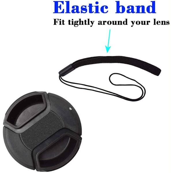 55mm objektivdæksel med holder - 2-pak