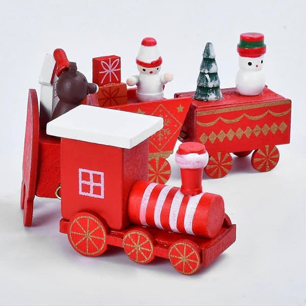 Mini Tog i Tre, Julepynt, Mini Julepynt, Rød