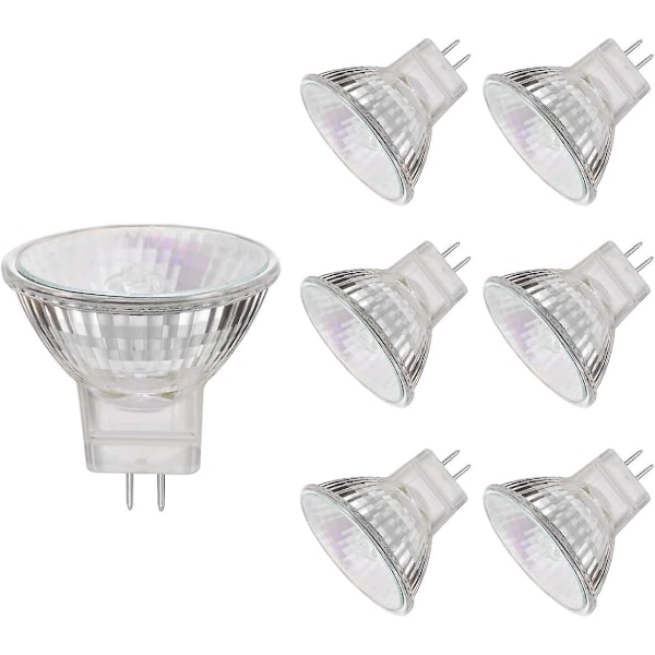 MR11 Halogen Pærer, 20W 12V MR11 GU4 Halogen Spot Pærer Lampe, Varm Hvid, Pakke med 6