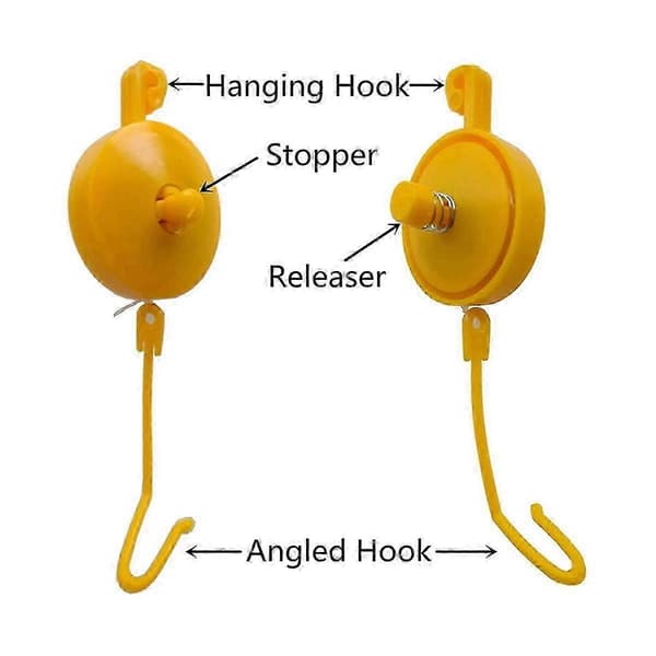 Plant Yoyo Växthängare med Stopp, Justerbart Inomhusväxtstöd Yo Yo (15-pack).