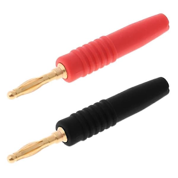 10st 2mm Tråd Sladd Löd Typ Hane Banankontakt Jack Kontakt Musik Högtalarkabel Stiftadapter Guldpläterad
