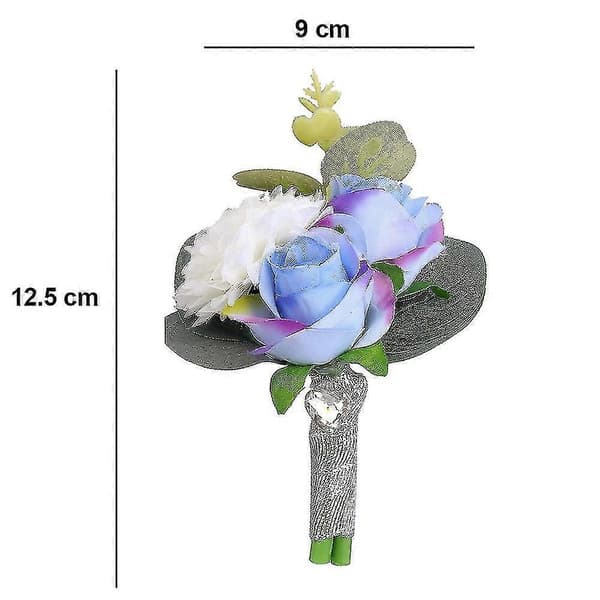 Kunstig Rose Boutonniere Corsage Sett Rose Silkeblomst For Bryllup