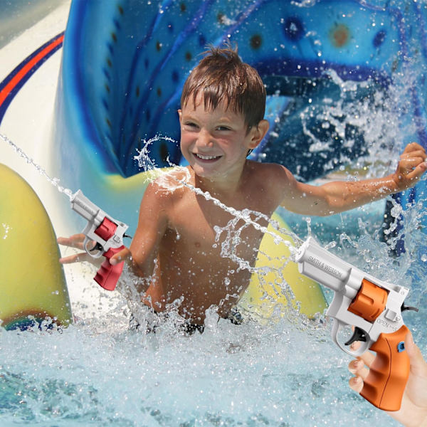 4 st vattenpistoler, 200CC kapacitet vänsterhjul leksaker, lång räckvidd sprutar upp till 16-25ft utomhus sommar poolparty leksaker vattenpistol för barn vuxna