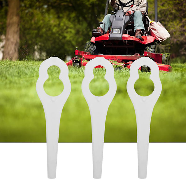 50 stk. Plastblader for gresstrimmer, reservedeler til gressklipper for BOSCH ALM 28 30 (Hvit)