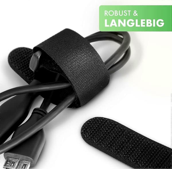 20 st ullkrok-ögla band, kabelband av nylon