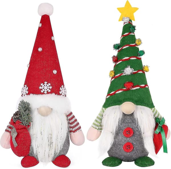 Julepynt Indendørs Julepynt, 2 stk. Svenske Tomte Nisse Dværge Ornamenter