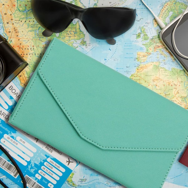 Monikäyttöinen matkalompakko, asiakirjapassin cover (vihreä )