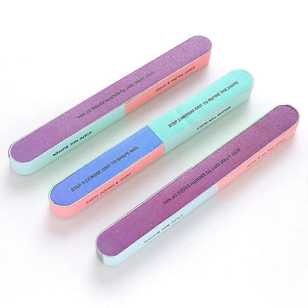 Populært 6-delt neglekunst manicure buffer sandpapirsæt