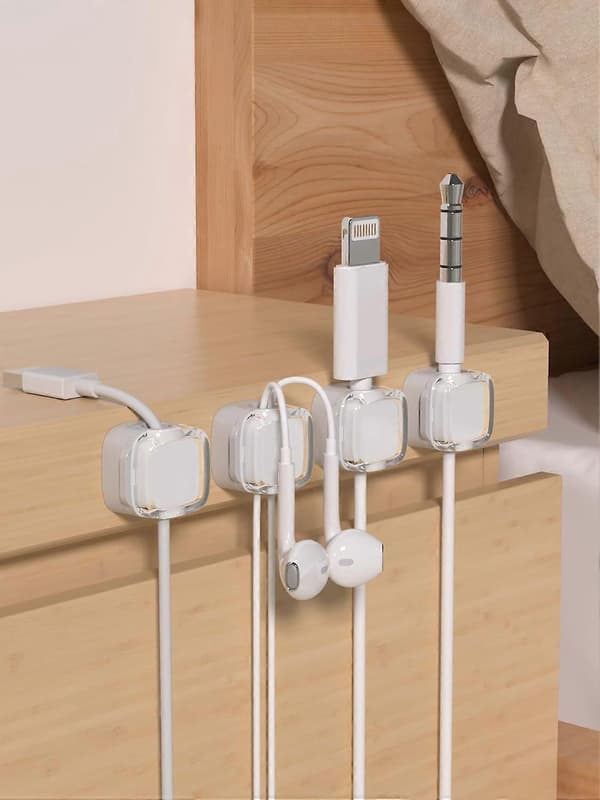 6 stk. magnetiske kabelklemmer, justerbar ledningsholder