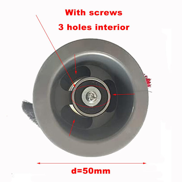 Rengøringsrulle (3 huller indvendigt, d=50mm) Passer til Dyson V11
