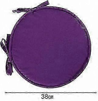 Oransje Runde Stolputer med Snøring for Spisestuestoler, Sett med 4, 38cm Diameter