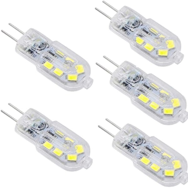 G4 LED 3W lyspære, 200LM, AC/DC12V, tilsvarende 25W, 5 stk.