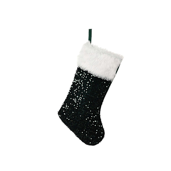Julepynt, julestrømper med pailletter