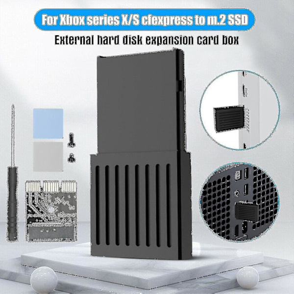 Bærbar 1 TB ekstern SSD - Passer til Xbox Series X/S, ekstern vertsdriftskonverteringsboks M.2 utvidelsesboks 32 g bredde
