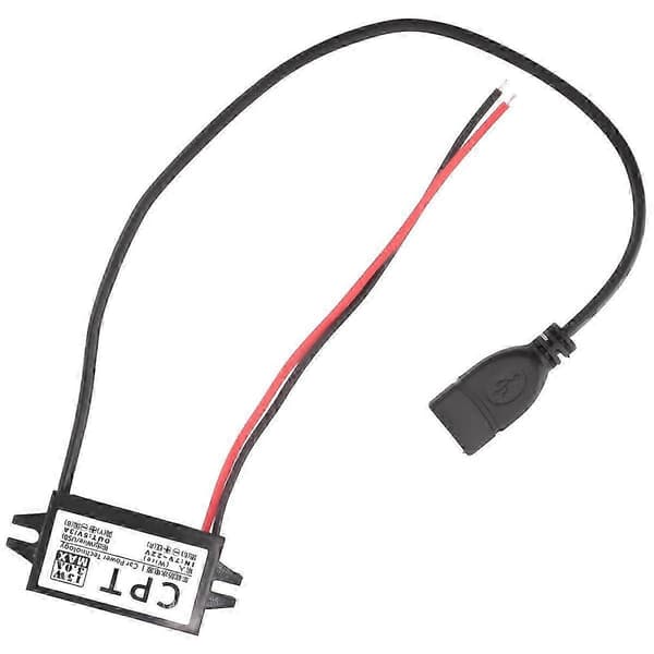 Bil Strømomformer DC 12V til 5V 3A Spændingsomformer med Enkelt USB Adapter Konnektorer til Telefon C