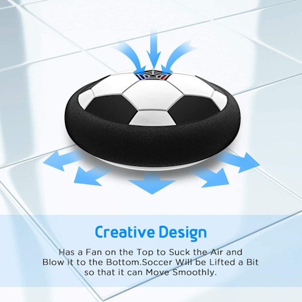 Pojk Leksaker - LED Hover Fotboll (Vit)