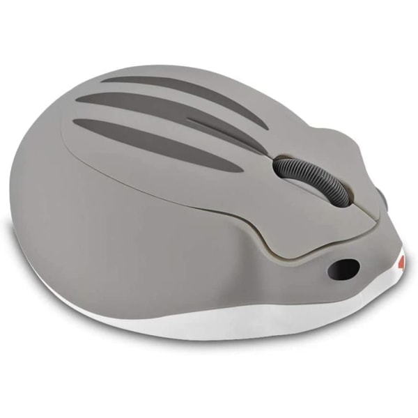 Langaton hiiri Söpö hamsterin muotoinen tietokonehiiri 1200DPI (harmaa)