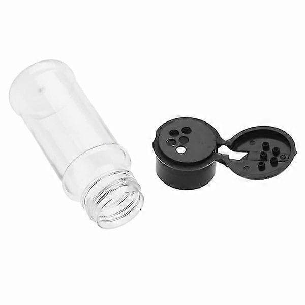 12-pack kryddburkar i plast med lock, 100 ml kryddförvaringsbehållare kryddburkar