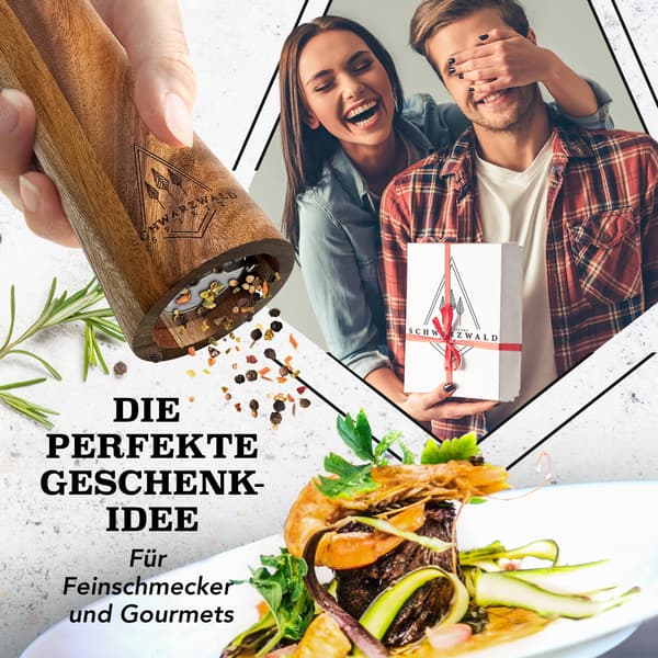 Salt- og peberkværn træ stor (20 cm)