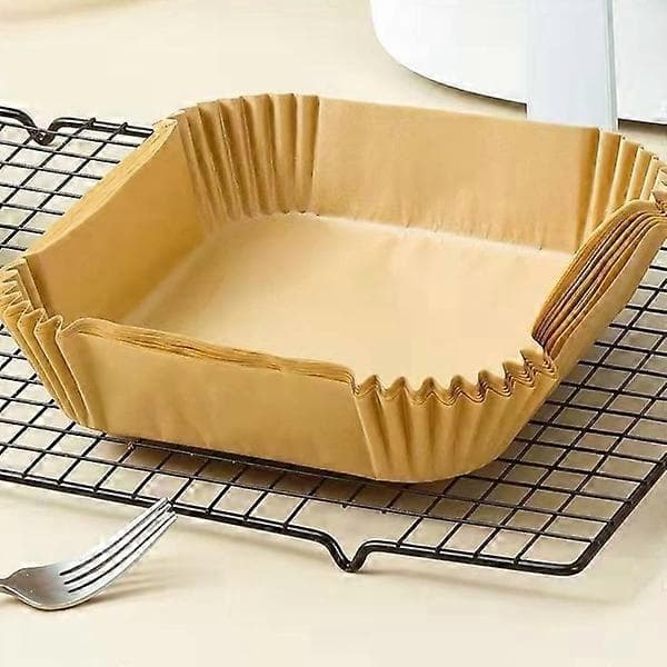 100 stk. engangs papir til airfryer til frituregryde 100 stk. naturlig