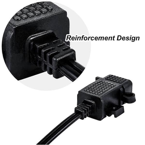 Motorsykkel Vanntett Sae Til Usb Kabel Adapter Usb Lader 2.1a Hurtiglading