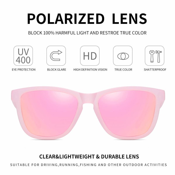 Polariserade solglasögon UV400-skydd transparent ram/lila glas