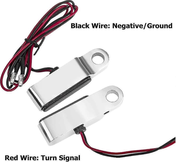 Motorcykel LED Blinkers Mini Styre Broms Kopplingsmarkörljus Krom För Harleyblack, Silver2st