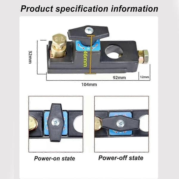 Bilbatteri Afbryder Isolator Afbryderkontakt, 12v 24v Universal Batteripol Antilækage Kontakter