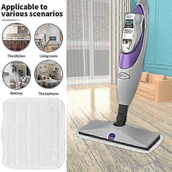 3 st Mikrofiberkuddar/förpackning för Shark S3101 Ångmopp Ersättningsmopphuvudskydd