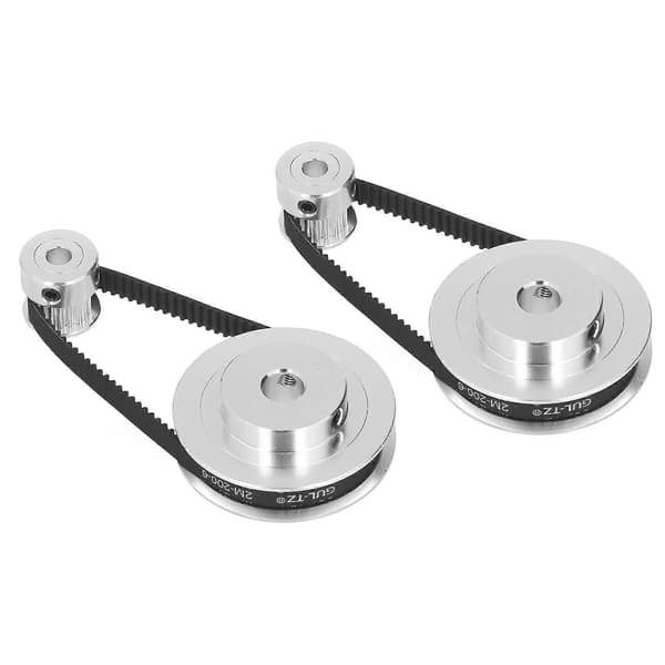 Synkront Hjul GT2 Timing Remhjul Set 60T 8mm + 20T 5mm med 2st 200mm Längd 6mm Bredd Rem