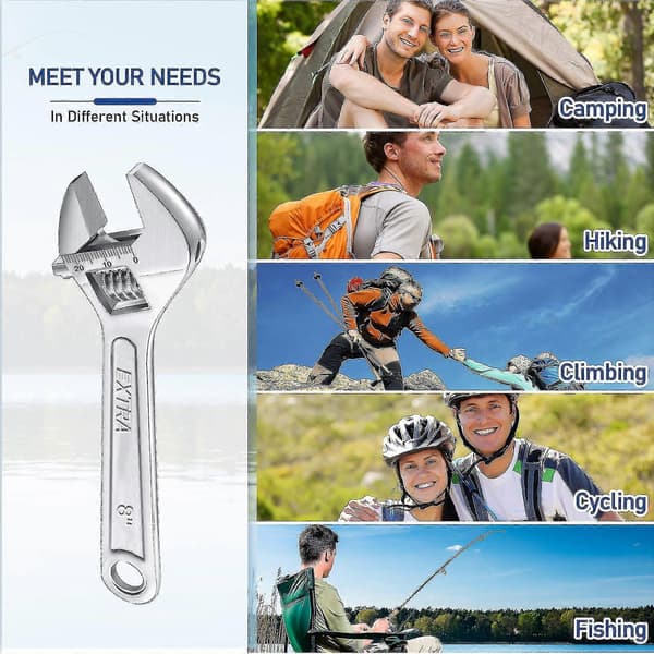 Justerbar Skiftnyckel Legering Bred Käft Multifunktionell (200 mm)