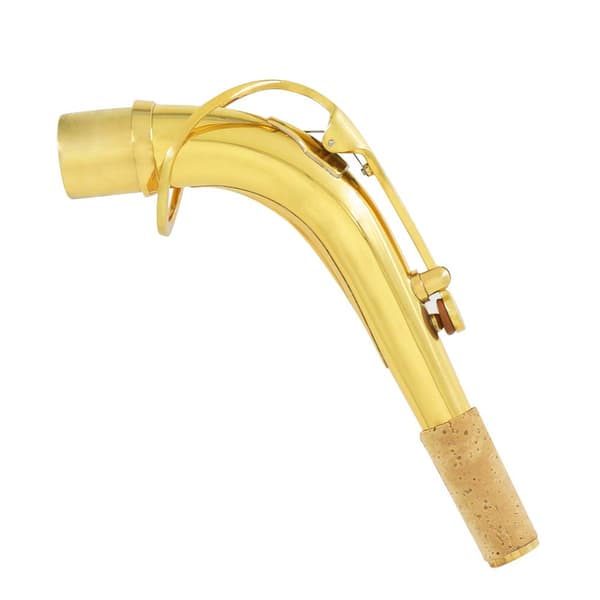 Böjd hals i mässing för altsaxofon