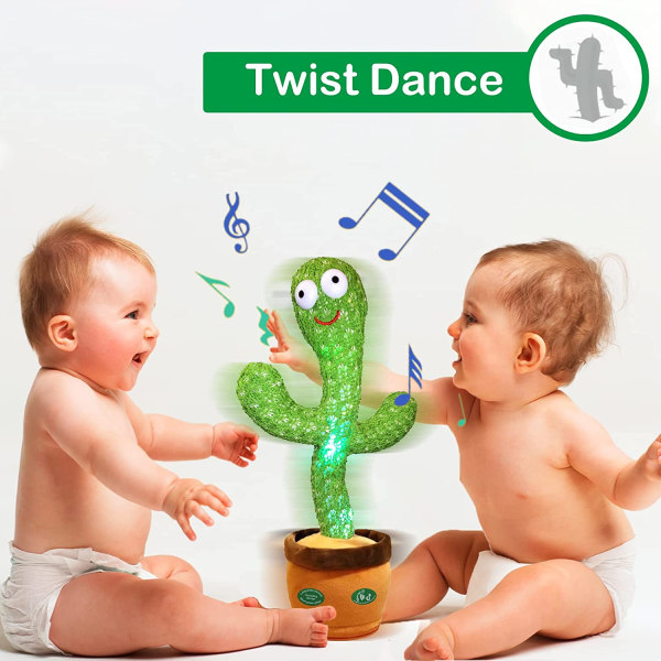 Dancing Cactus Toy Sing+Repeat+Dancing+Recording+LED