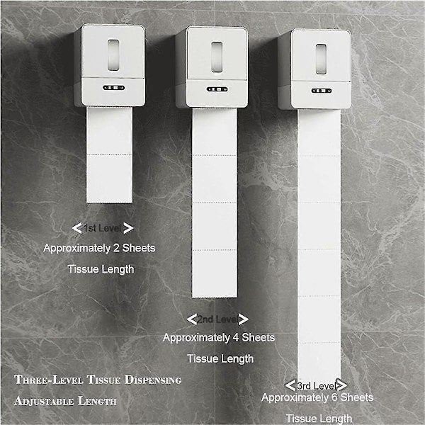 Smart Touchless Toiletpapirdispenser, Elektronisk Sensor Papirhåndklædedispenser, med Natlys, USB-opladning