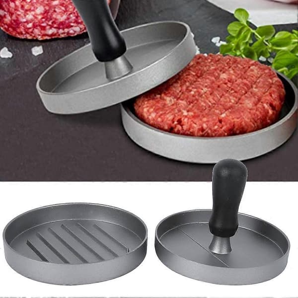 Hamburgerpress av aluminiumlegering, non-stick, form för köksredskap