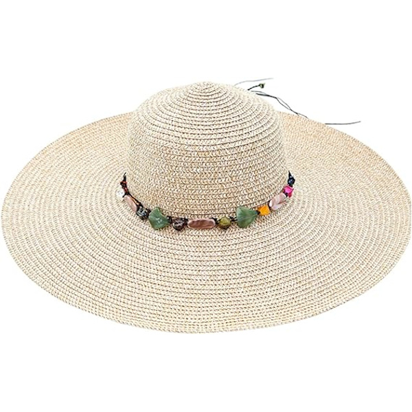 Dame Bredskygget Solhat Floppy Foldbar Rulle op Cap Strand Solhat UPF 50+