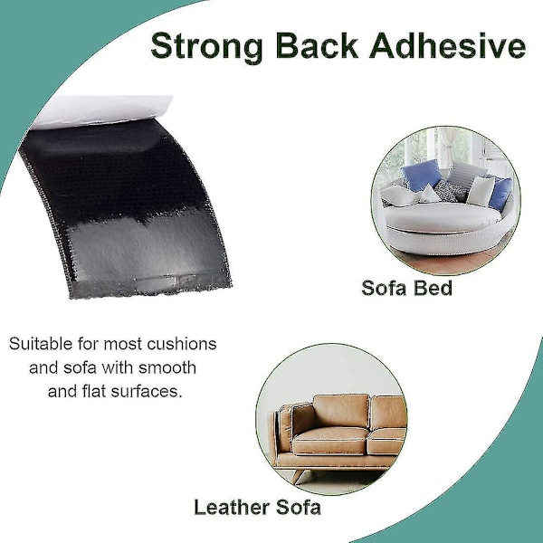 Wabjtam Sofa Pude Non Slip Pads For Å Holde Sofa Puter Fra Å Glide, Borrelås Med Lim