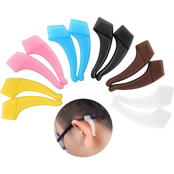 6 Pairs Comfortable Silicone Anti-Slip Holder For Glasses Accessories Ear Hook Eyeglass Temple Tip Sports