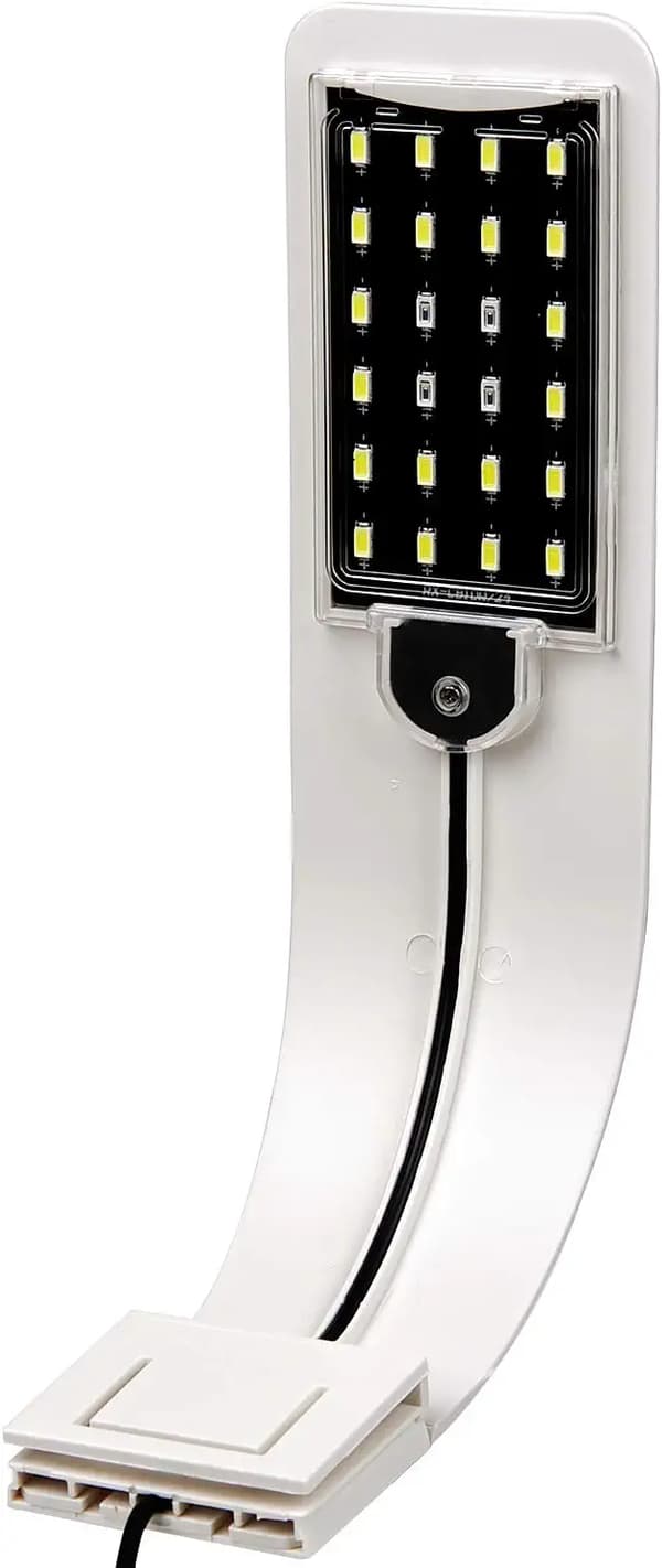 LED-akvarielampa med vitt och blått ljus, 2,5A, vit