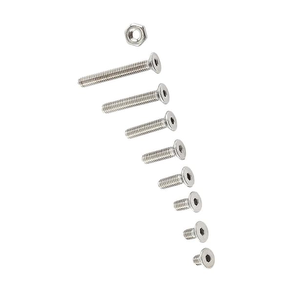 A2 Rustfrie stål M2.5 sekskant skruer bolt mutter sortimentsett (flatt hode)