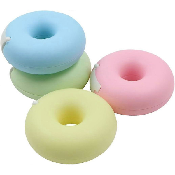 4-pakning Tape Dispenser - Mini Donut-formet Tapekuttertilbehør