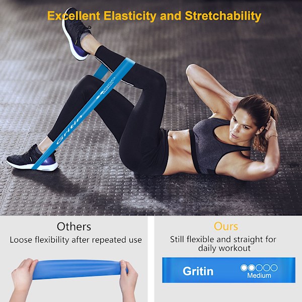 Motståndsband Fitnessband Gymnastikband 100% Naturligt Latex