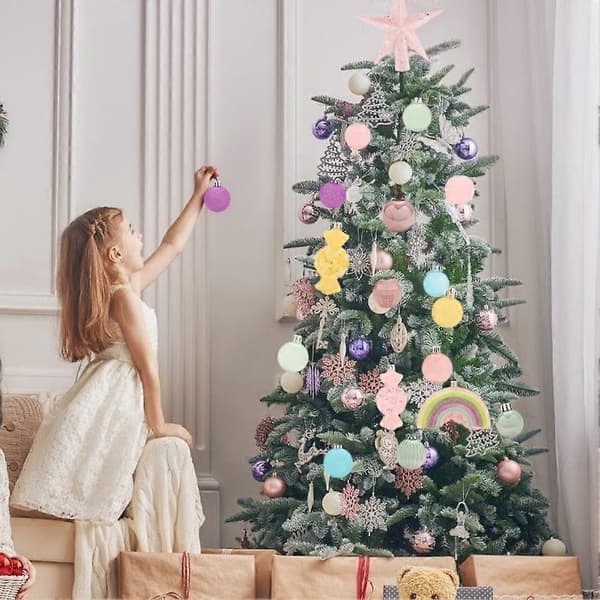 Juletrepynt, julepynt, godteristjerne, juletremotiv, glitterpynt, godteri jul